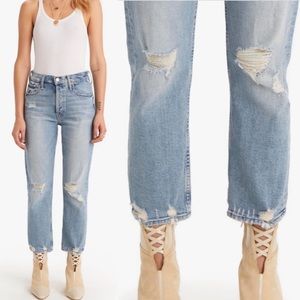 MOTHER Superior NWT Tomcat Ripped Crop Confession